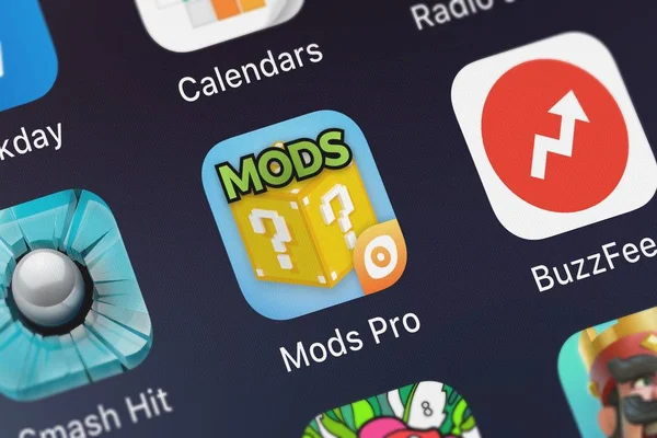 London United Kingdom October 2018 Screenshot Mods Pro Minecraft Mobile — Stock Photo, Image
