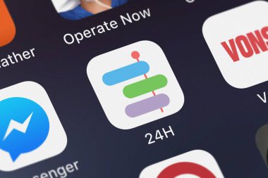 London, Büyük Britanya - 02 Ekim 2018: ekran görüntüsü Picup Inc.'in mobil app 24h - saat izci iş, uyku döngüsü analizi için.