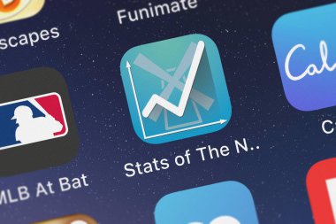 London, Büyük Britanya - 01 Ekim 2018: yakın çekim çekim Hollanda uygulama simgesi Caramba uygulama geliştirme iphone üzerinde istatistikleri.