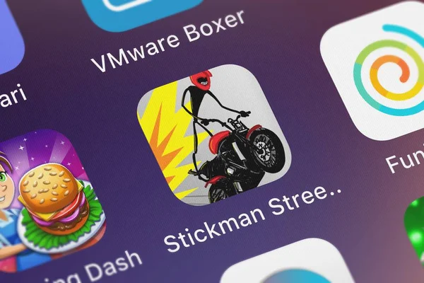 London Wielka Brytania Października 2018 Ikona Aplikacji Mobilnej Stickman Street — Zdjęcie stockowe
