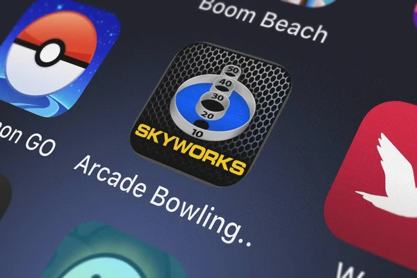 Londýn Velká Británie Října 2018 Screenshot Skyworks Mobilní Aplikace Arcade — Stock fotografie