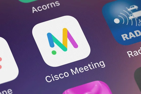 Londres Royaume Uni Octobre 2018 Icône Application Mobile Cisco Meeting — Photo