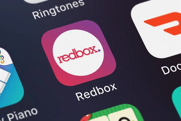 Londres Reino Unido Octubre 2018 Captura Pantalla Aplicación Móvil Redbox — Foto de Stock