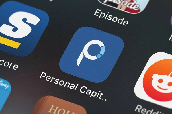 Лондон Великобритания Октября 2018 Года Скриншот Мобильного Приложения Personal Capital — стоковое фото