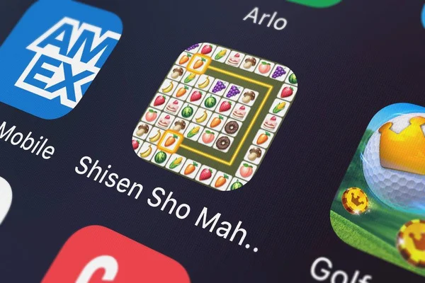 London United Kingdom October 2018 Close Shot Shisen Sho Mahjong — Stock Photo, Image