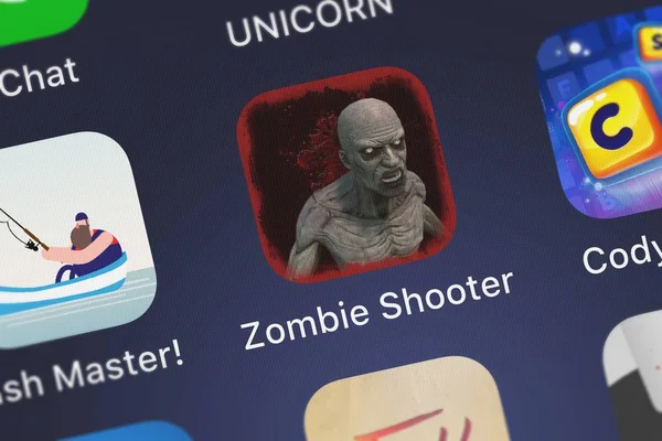 London Wielka Brytania Października 2018 Ikona Aplikacji Mobilnej Zombie Shooter — Zdjęcie stockowe