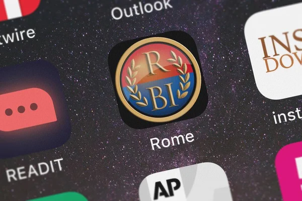 Londra Regno Unito Ottobre 2018 Screenshot Dell App Mobile Rome — Foto Stock