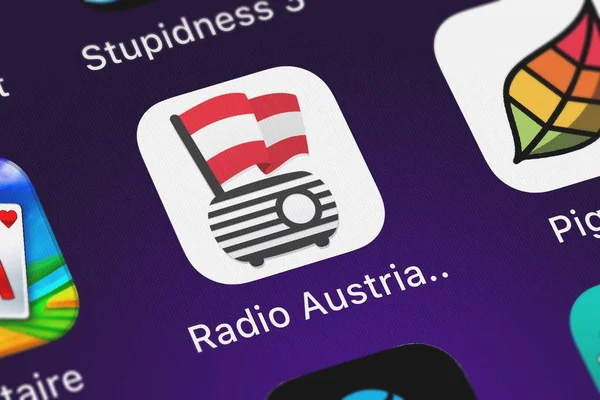 Londýn Velká Británie Října 2018 Close Shot Radio Rakousko Österreich — Stock fotografie