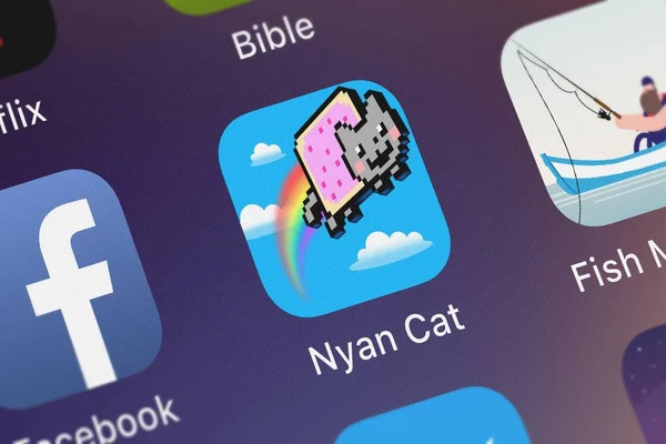 Londres Reino Unido Octubre 2018 Nyan Cat Aplicación Móvil Jump — Foto de Stock