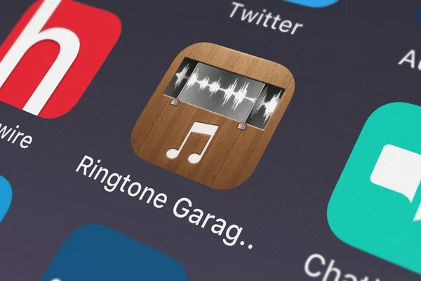 Londres Royaume Uni Octobre 2018 Icône Application Mobile Ringtone Garage — Photo