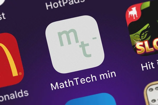 London Wielka Brytania Października 2018 Ikona Aplikacji Mobilnej Mathtech Min — Zdjęcie stockowe