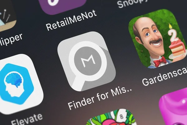 London United Kingdom Oktober 2018 Screenshot Des Mobilen App Finders — Stockfoto