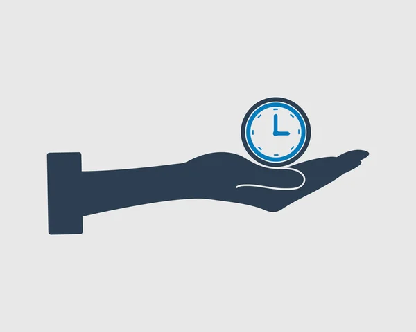 Time Management Vector Icon Inglês Símbolo Relógio Sinal Mão —  Vetores de Stock