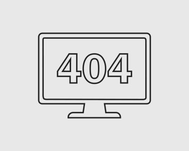 404 hatası veya bulunamadı satır simgesi. Gri arka planda.