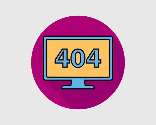 404 Hiba Vagy Nem Talált Gomb Ikon Szürke Háttér — Stock Vector