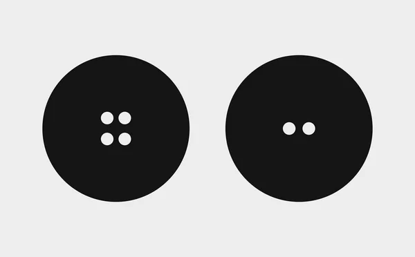 Значок Швейної Кнопки Сірому Фоні — стоковий вектор