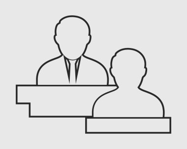 Müşteri hizmet satırı simgesi gri arka plan üzerinde.