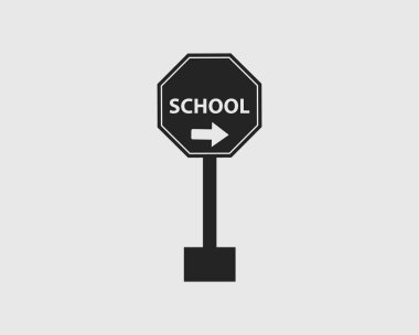 Gri arka planda otoyol ok Işareti simgesi.