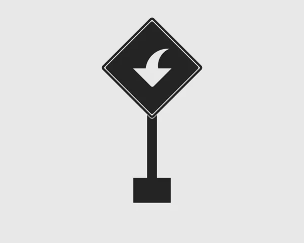 灰色背景上的高速公路箭头符号图标 — 图库矢量图片