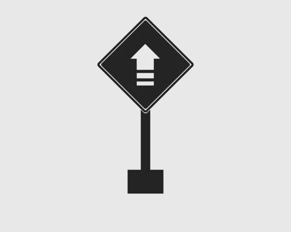 Icono Signo Flecha Autopista Sobre Fondo Gris — Vector de stock