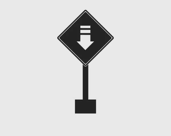 Rerow Sign Icon Highway Gray Background — стоковый вектор