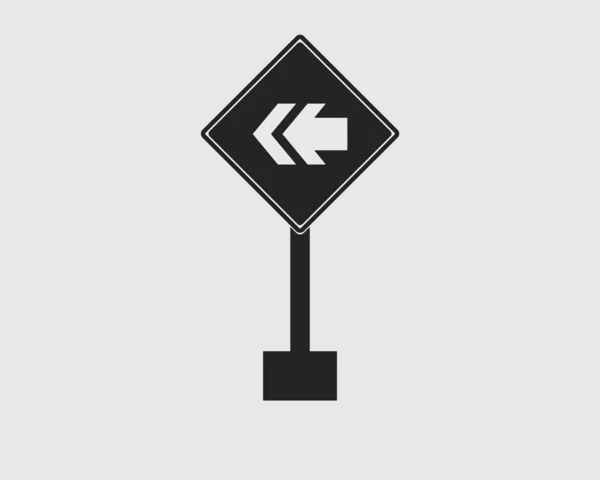 灰色の背景上の高速道路の矢印記号アイコン — ストックベクタ