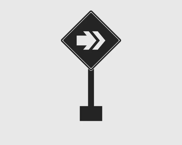 Icono Signo Flecha Autopista Sobre Fondo Gris — Archivo Imágenes Vectoriales