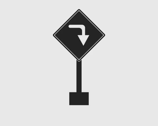 Rerow Sign Icon Highway Gray Background — стоковый вектор