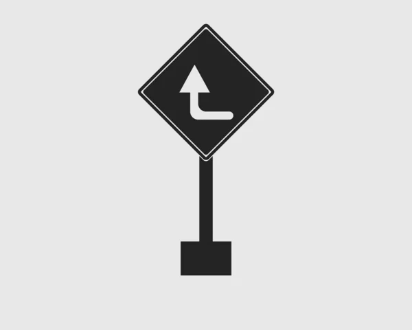 Rerow Sign Icon Highway Gray Background — стоковый вектор