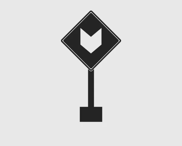 Pilskylt Ikon Motorväg Grå Bakgrund — Stock vektor
