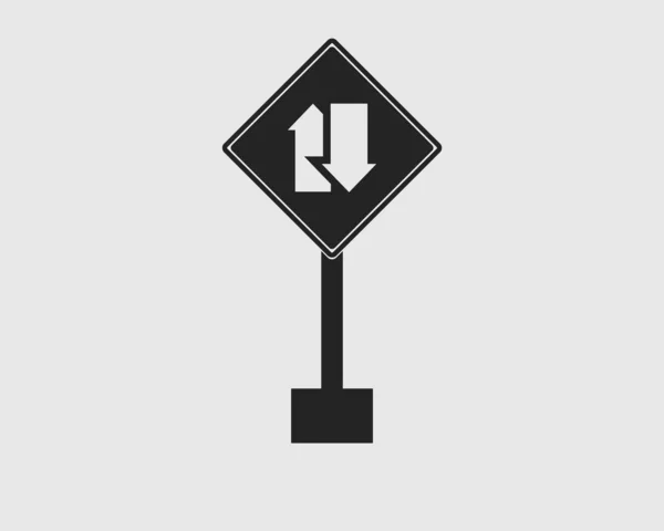 Rerow Sign Icon Highway Gray Background — стоковый вектор