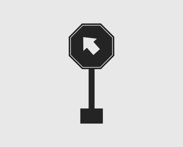 Rerow Sign Icon Highway Gray Background — стоковый вектор