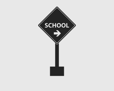  Gri arka planda otoyol ok Işareti simgesi.