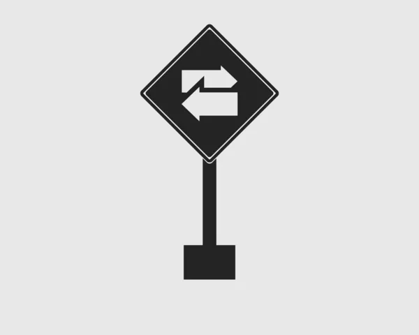 Ikona Symbol Šipky Dálnice Šedém Pozadí — Stockový vektor
