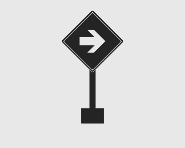 Ikona Symbol Šipky Dálnice Šedém Pozadí — Stockový vektor