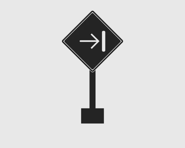 Rerow Sign Icon Highway Gray Background — стоковый вектор