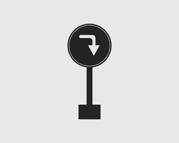 Rerow Sign Icon Highway Gray Background — стоковый вектор