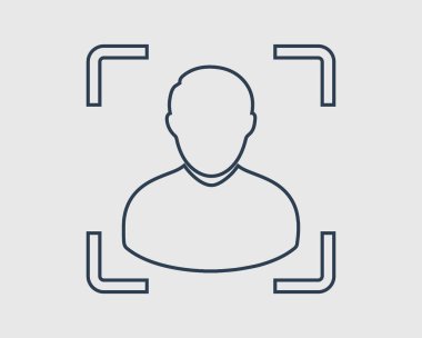 Gri arka planda hedef kitle çizgisi simgesi.