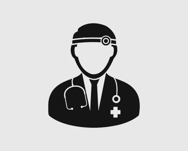 HNO-Arzt medizinische Ikone. Flachbild-Illustration. — Stockvektor