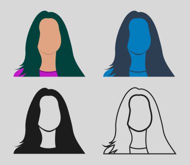 Gri arka planda renkli avatar simgesi.