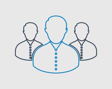 Gay arka plan üzerinde takım çalışması hattı simgesi.