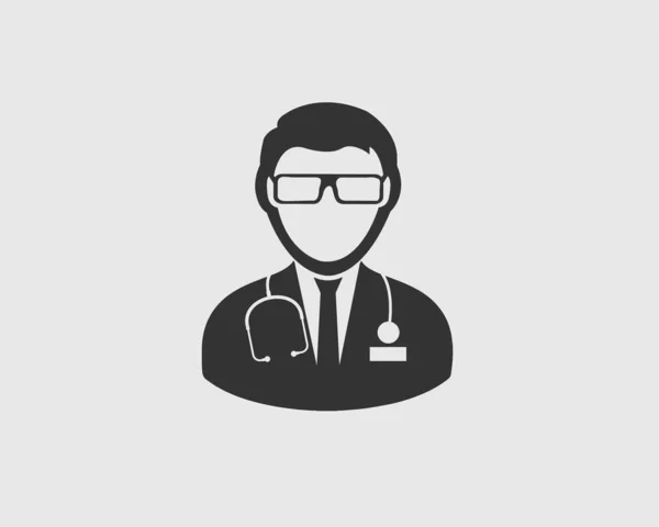 Arzt Symbol Auf Grauem Hintergrund — Stockvektor
