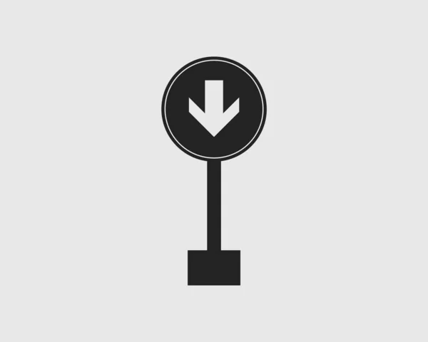 Rerow Sign Icon Highway Gray Background — стоковый вектор