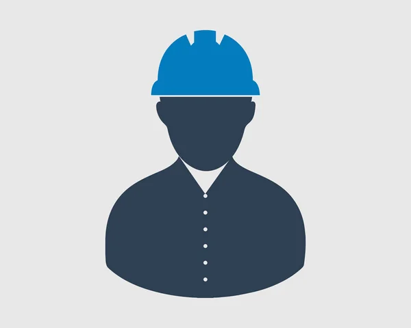 Trabajador Ingeniero Icono Estilo Plano Vector Eps — Vector de stock