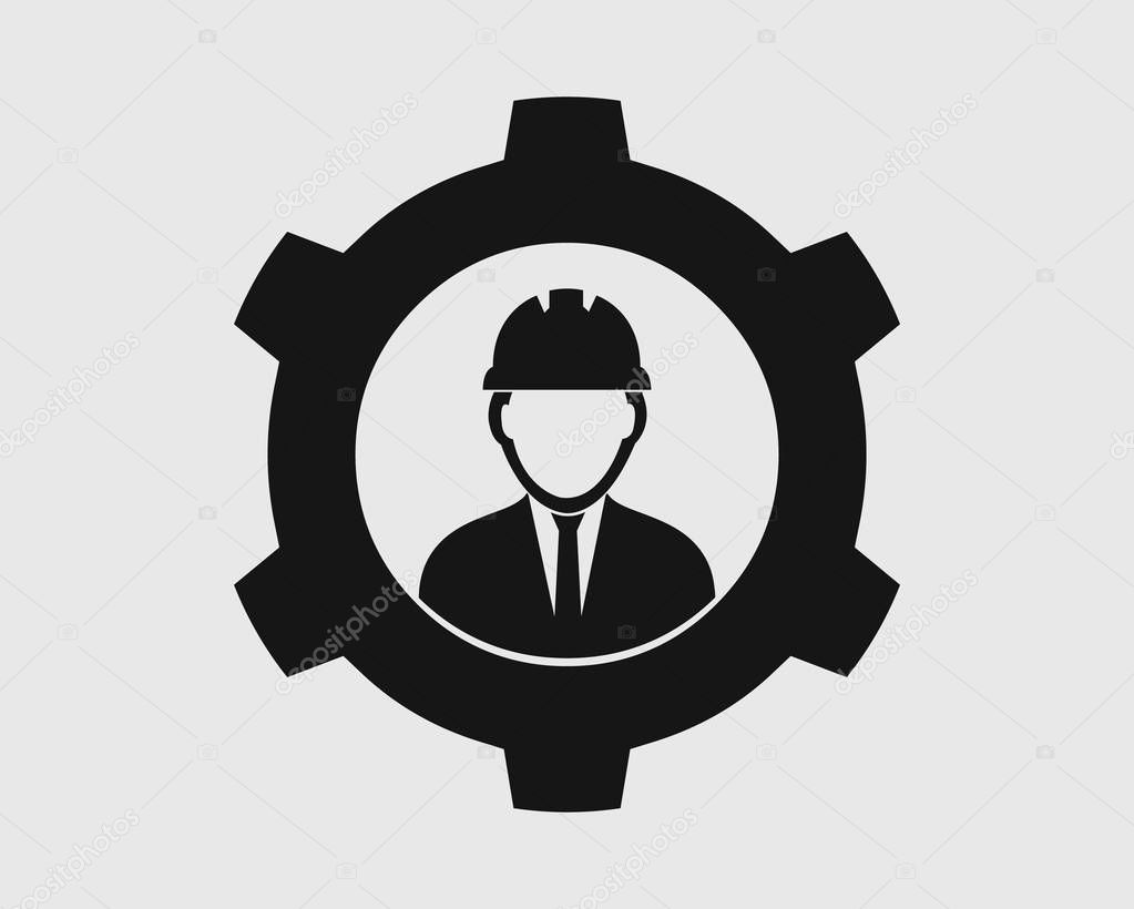 Worker, Engineer Icon. Flat style vector EPS.
