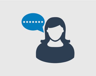 Gri arka planda çevrimiçi sohbet simgesi.