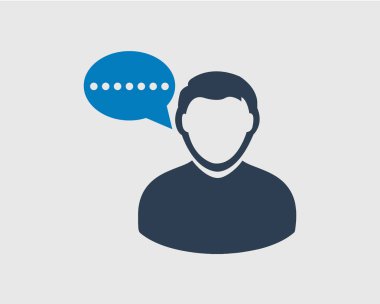 Gri arka planda çevrimiçi sohbet simgesi.