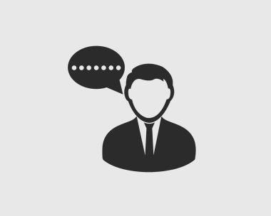 Gri arka planda çevrimiçi sohbet simgesi.