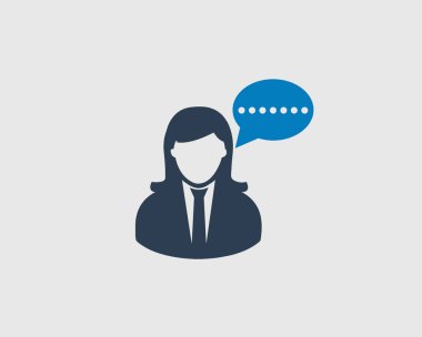 Gri arka planda çevrimiçi sohbet simgesi.