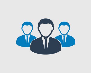 Takım çalışması simgesi. Düz stil vektör EPS.